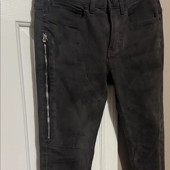 PacSun Black Biker Panel Stacked Skinny Jeans | 28x30 | Raw Hem 🖤 - Picture 3 of 8